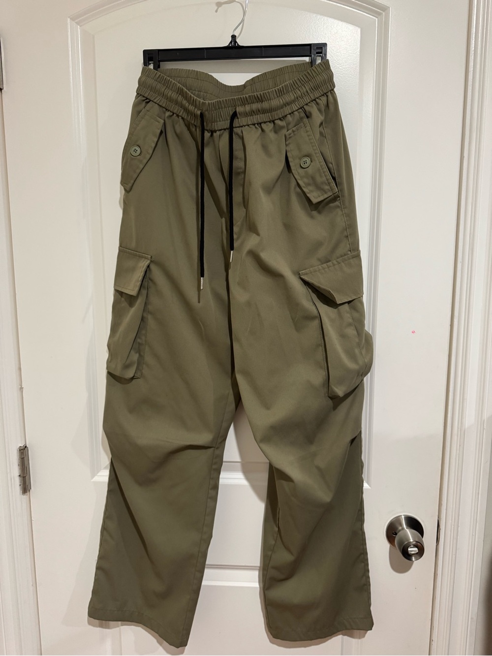 SHEIN Olive Green Women’s Cargo Pants with Drawstring Waist